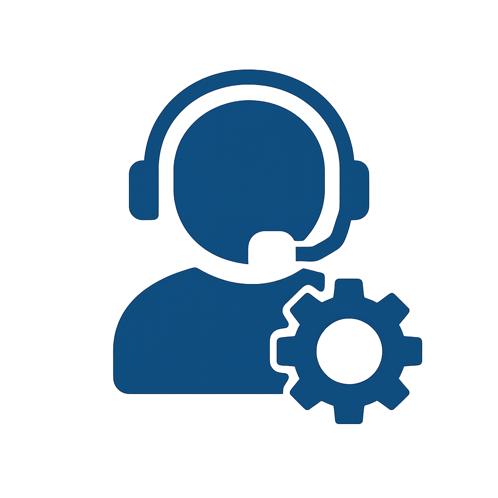 Support agent headset with gear