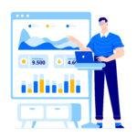 Analytics dashboard illustration – campaign data visualization
