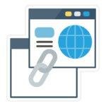 Illustration of SEO link building with contextual backlinks and outreach