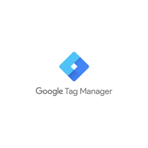 Google Tag Manager logo used for tag management and event setup.