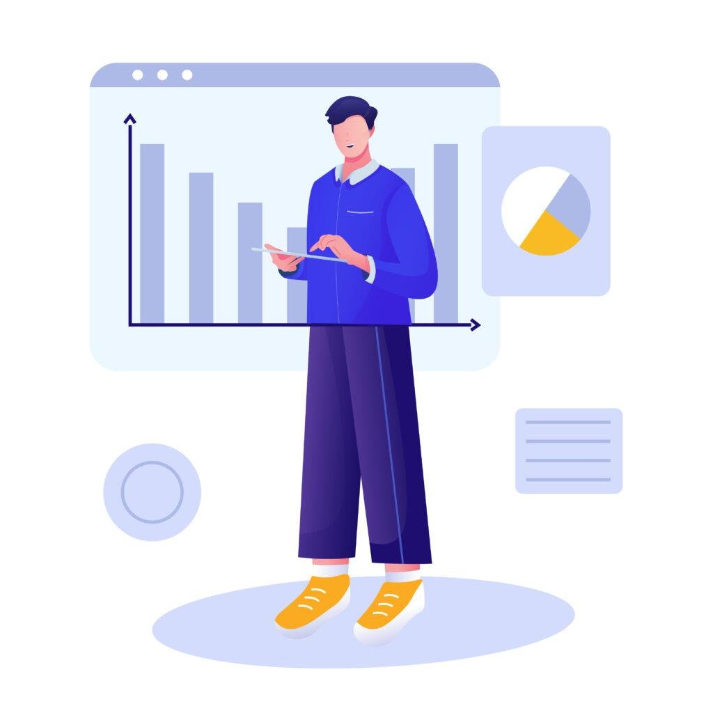 executive business dashboard illustration