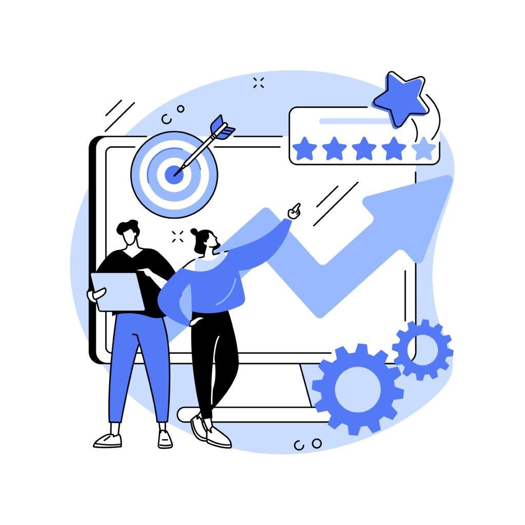 Brand perception and reputation analysis illustration