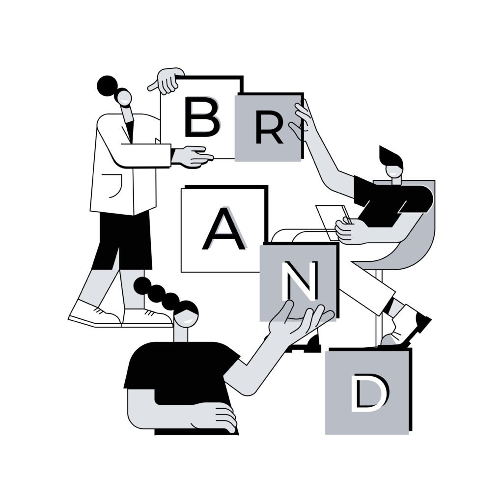 Branded entity and messages illustrated through brand identity, messaging, and consistency