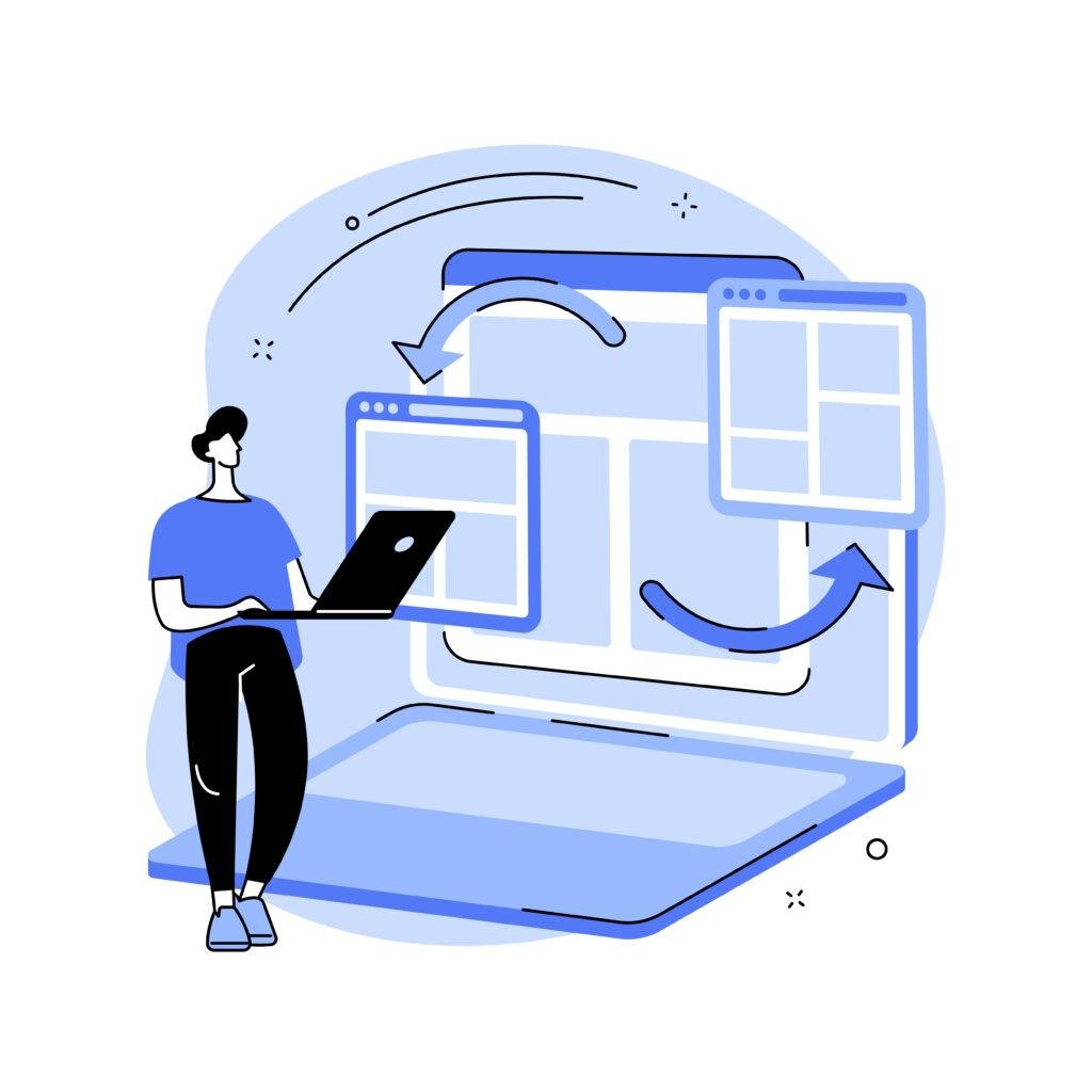 Illustration representing scalable website architecture and future growth.