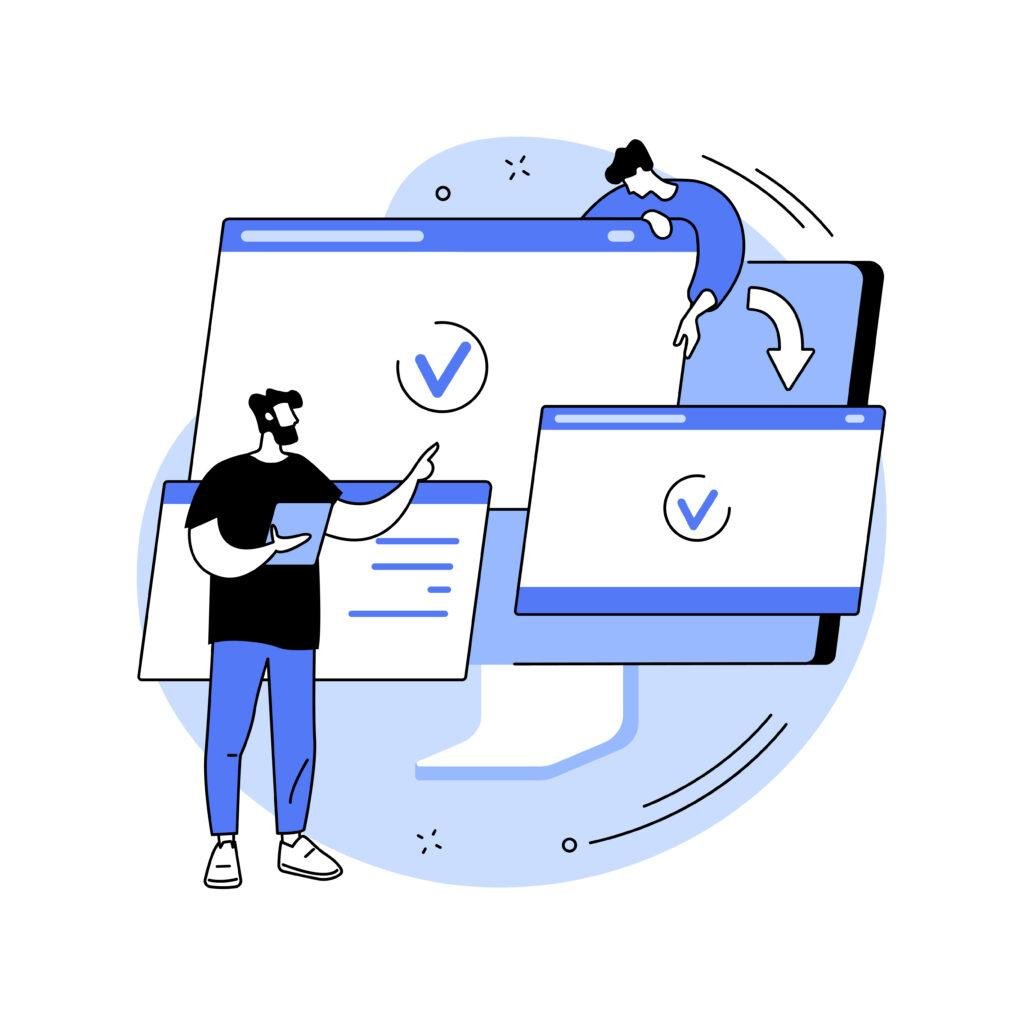 Illustration showing intuitive website navigation and user experience.