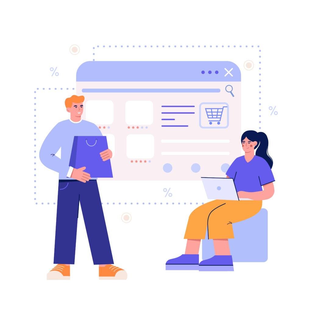 E-commerce store performance optimization showing fast load times and conversion-focused design