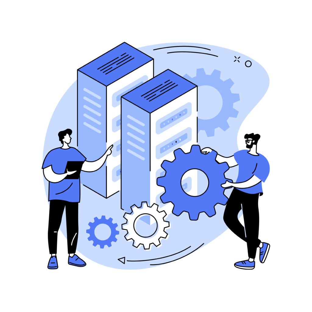 End-to-end full-stack web application architecture connecting frontend, backend, and data layers.