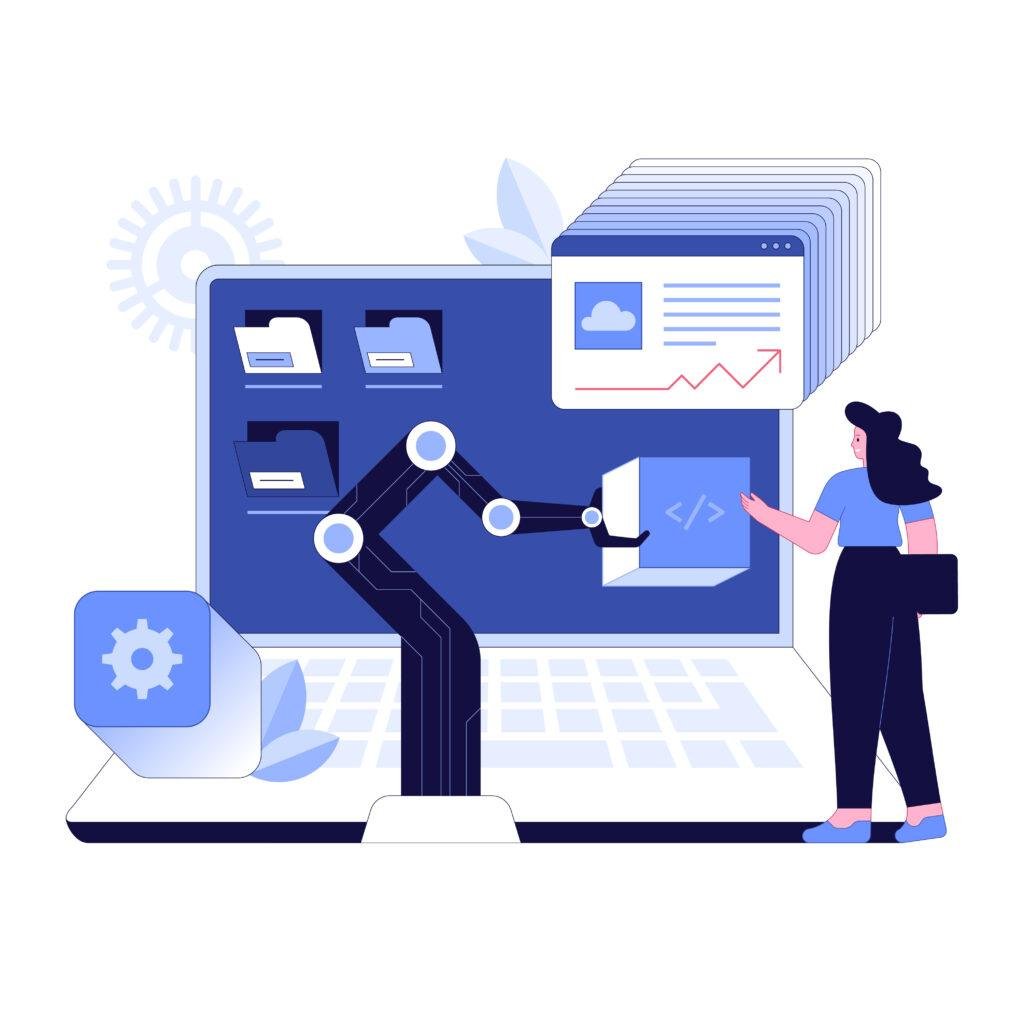 Automated workflows replacing manual business processes and reducing human error