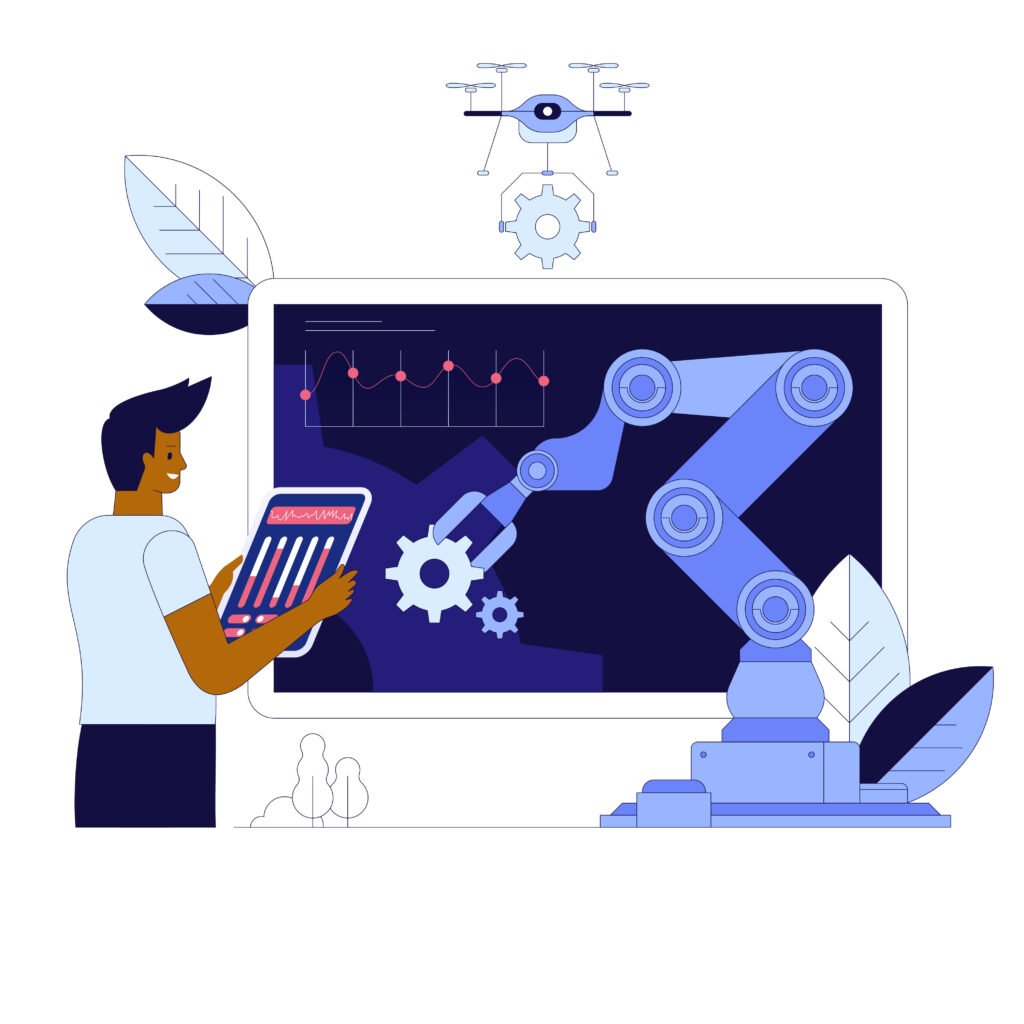 Workflow automation streamlining business processes across connected systems