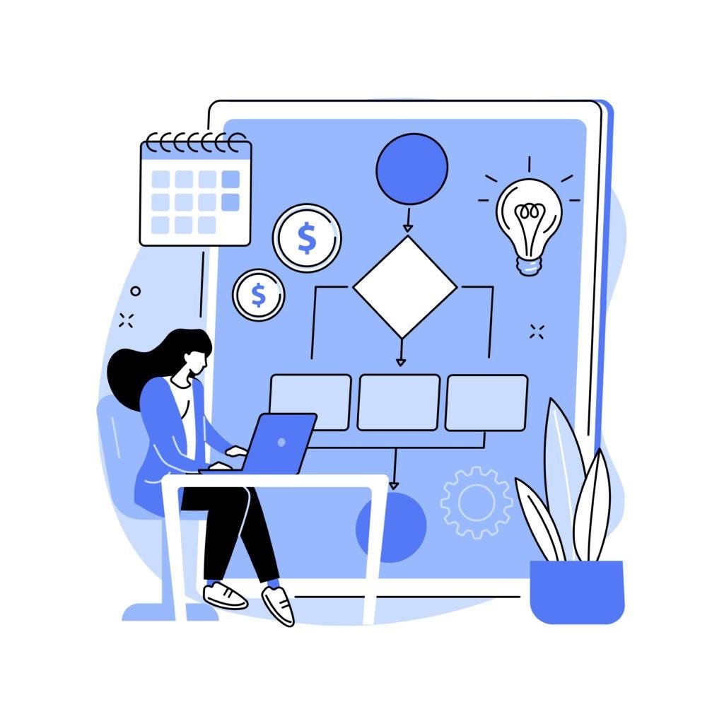 Illustration showing structured planning for funnel optimization
