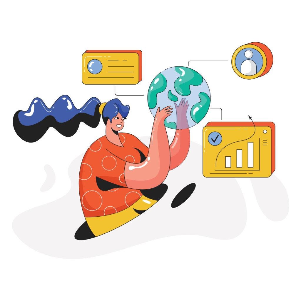 Illustration showing sustained momentum across a long B2B sales cycle