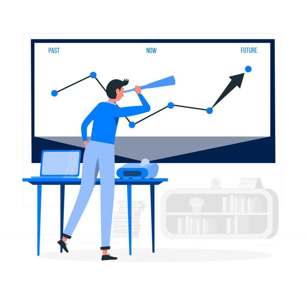 Illustration showing improved signal quality for B2B sales forecasting