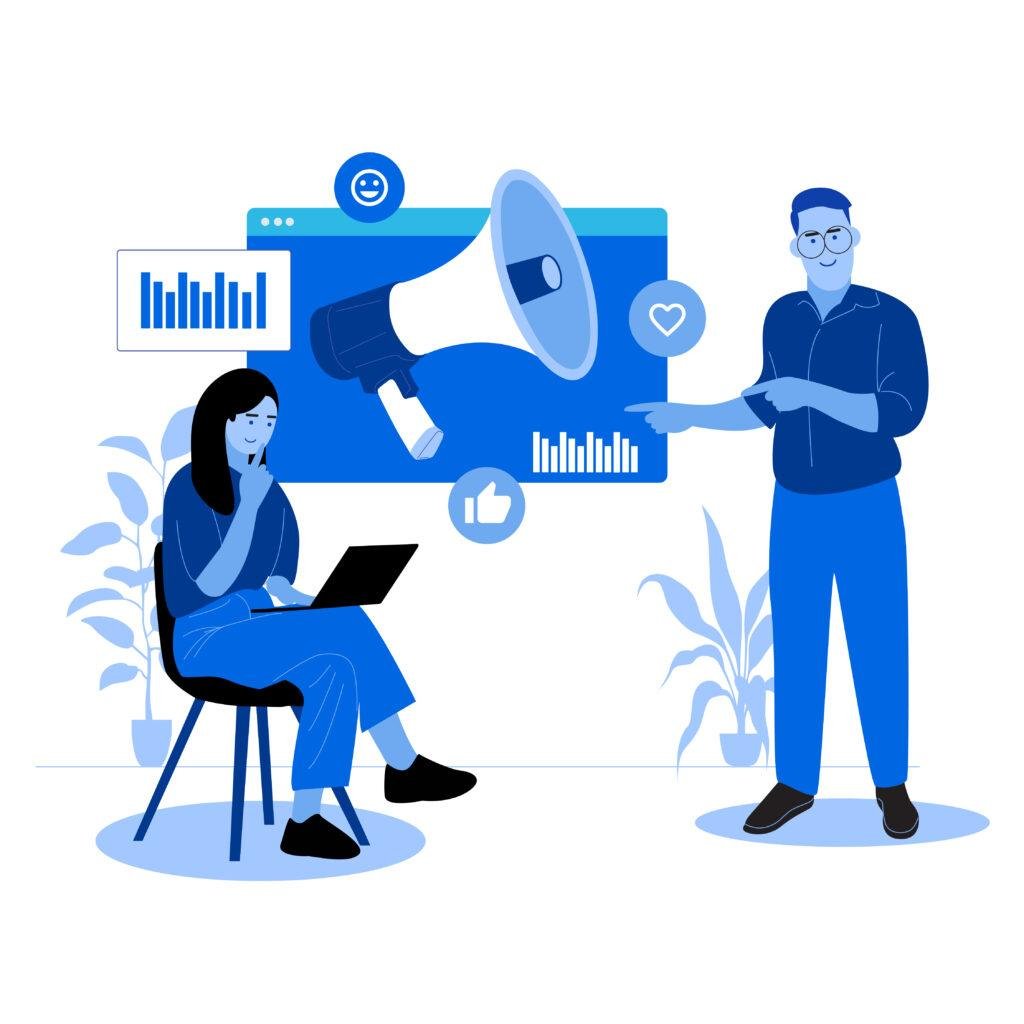 Illustration showing sales alignment within B2B paid campaign funnels