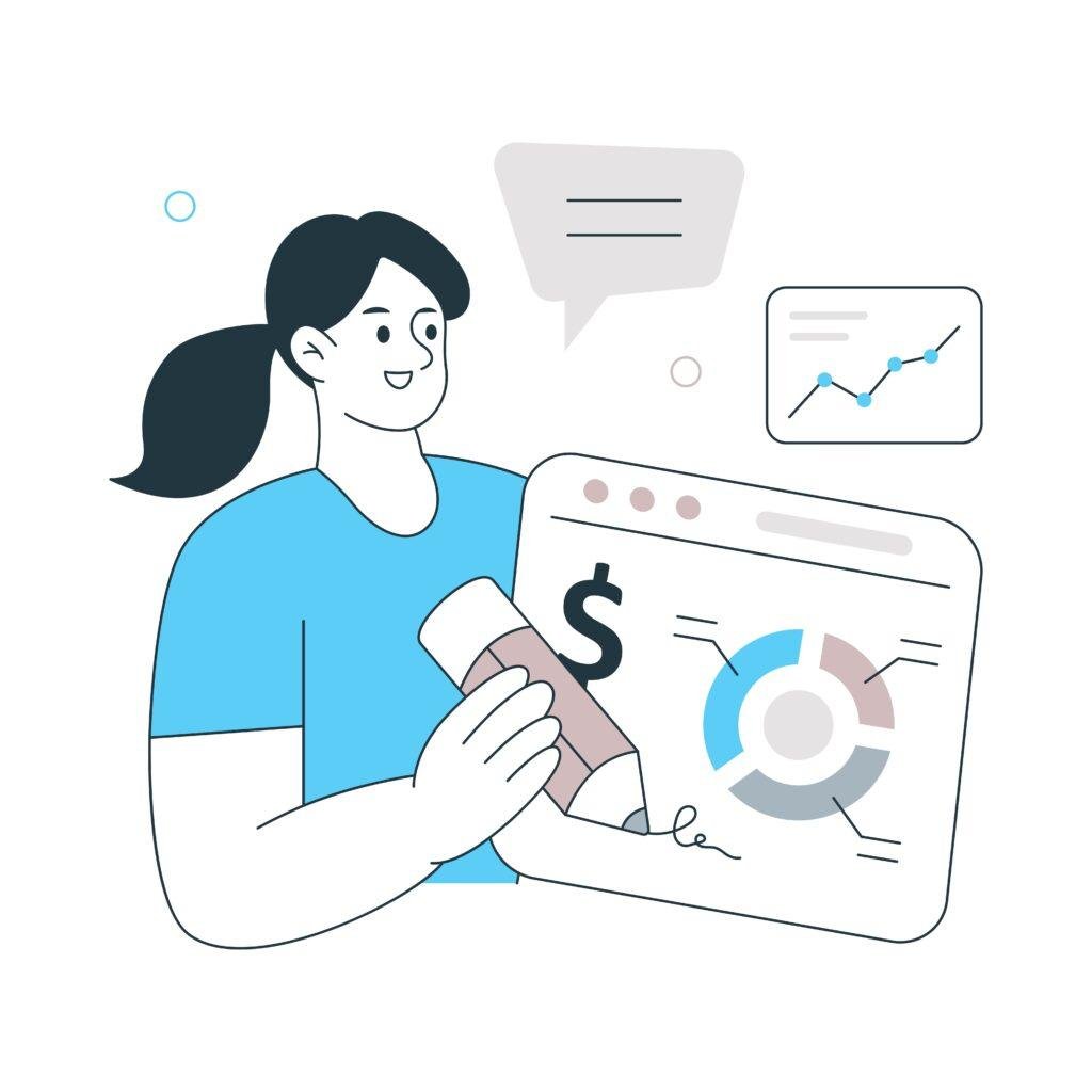 Illustration showing reduced waste in B2B paid campaign spend