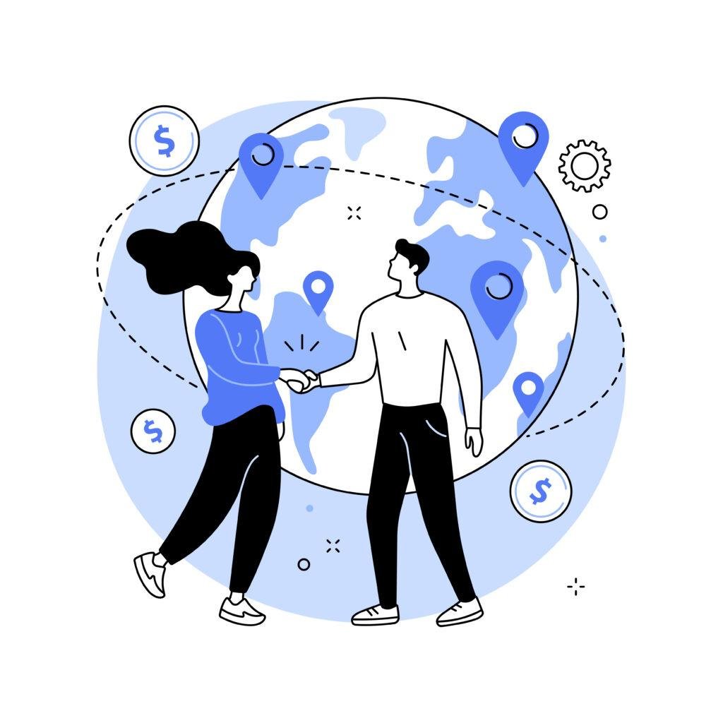 Illustration showing a multi-touch B2B buying journey