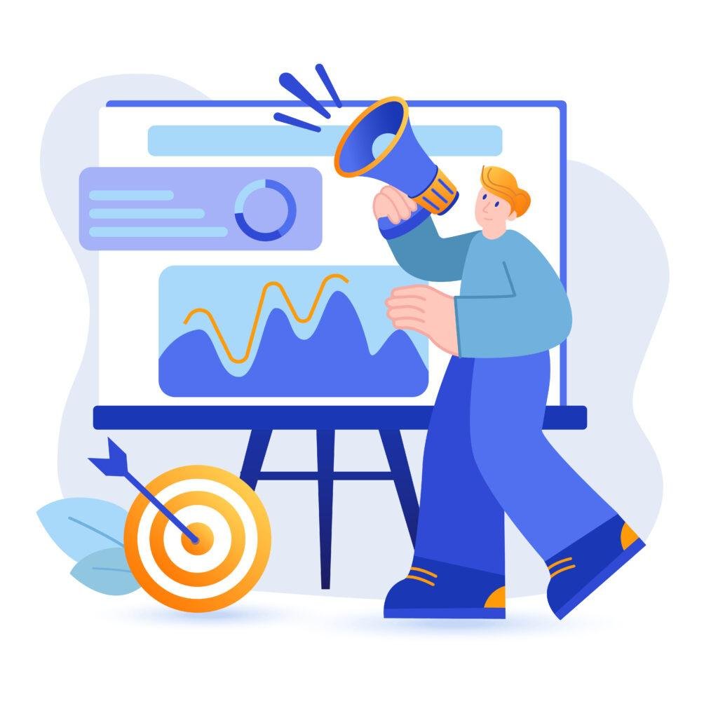 Illustration showing consistent brand positioning across campaigns