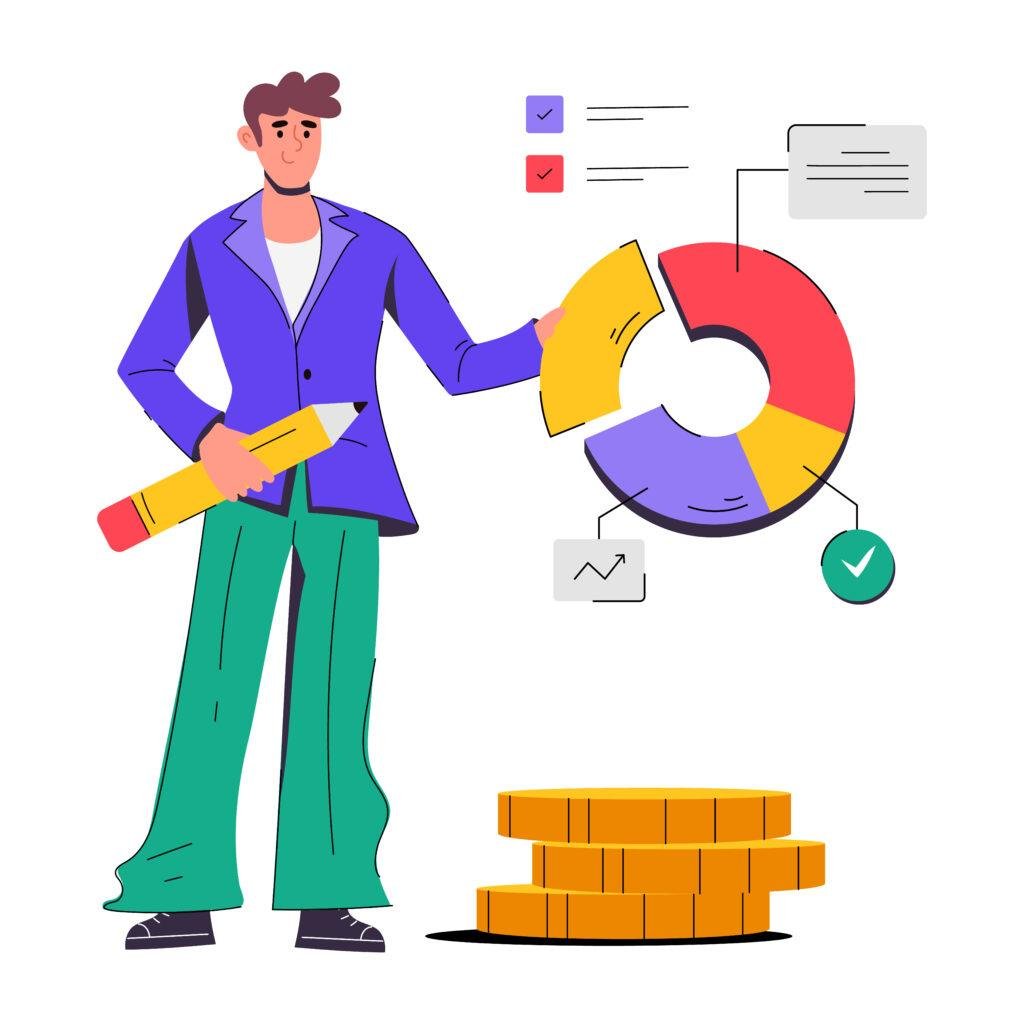 Illustration showing smarter budget allocation across search queries