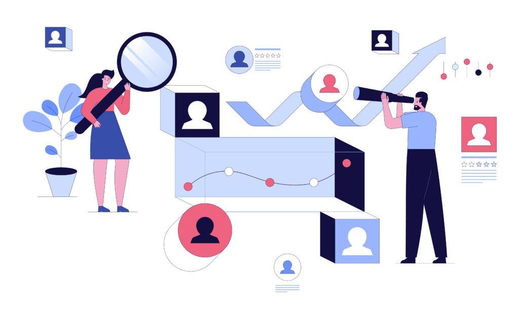Illustration showing high-intent search traffic converting into qualified leads