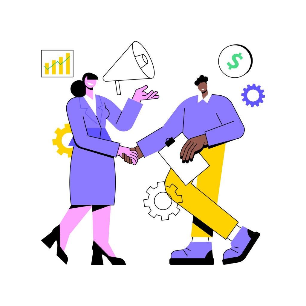 Illustration showing sales-ready leads with search context