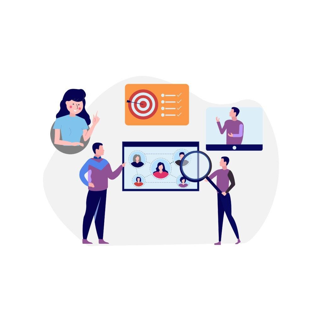 Illustration showing stable B2B audience targeting over time