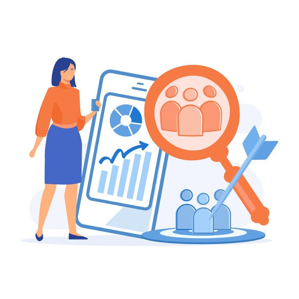 Illustration showing LinkedIn audience targeting and buyer persona mapping