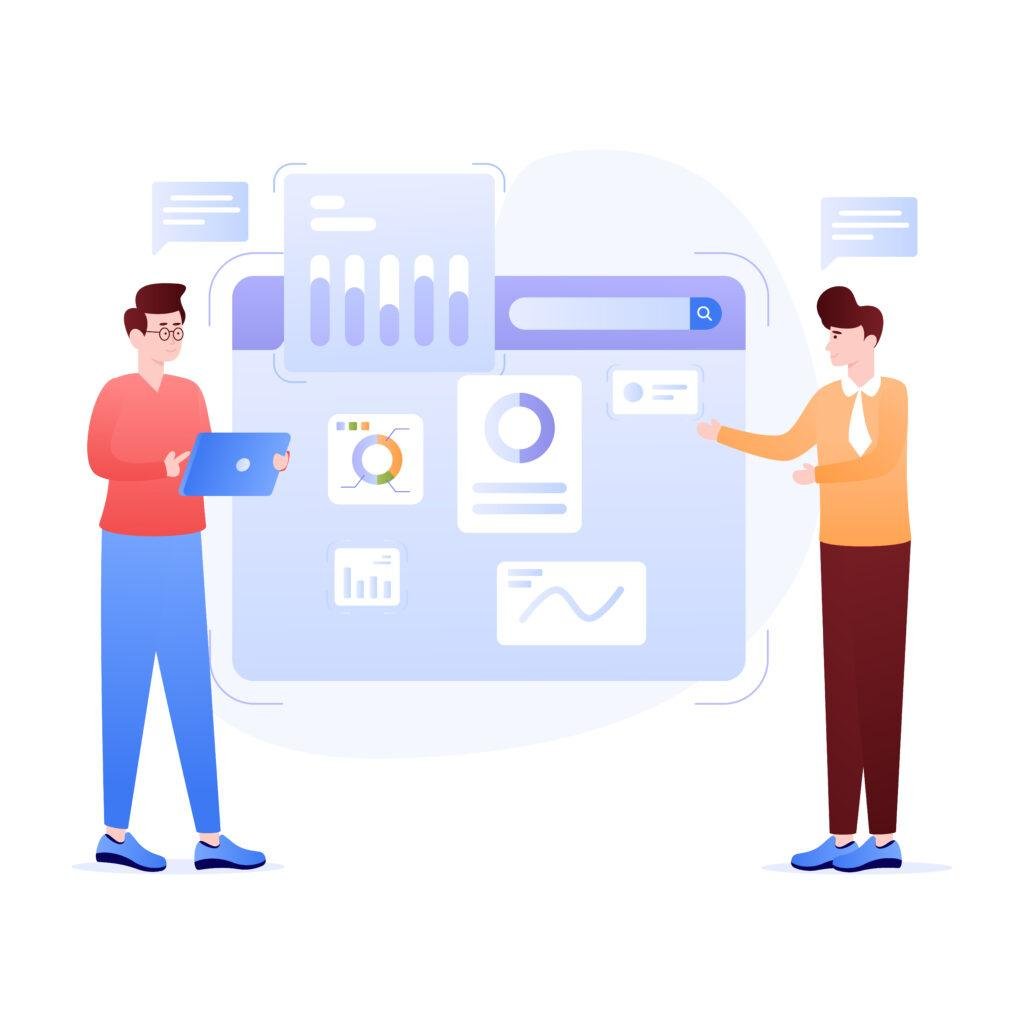 Illustration showing LinkedIn funnel and landing page structure