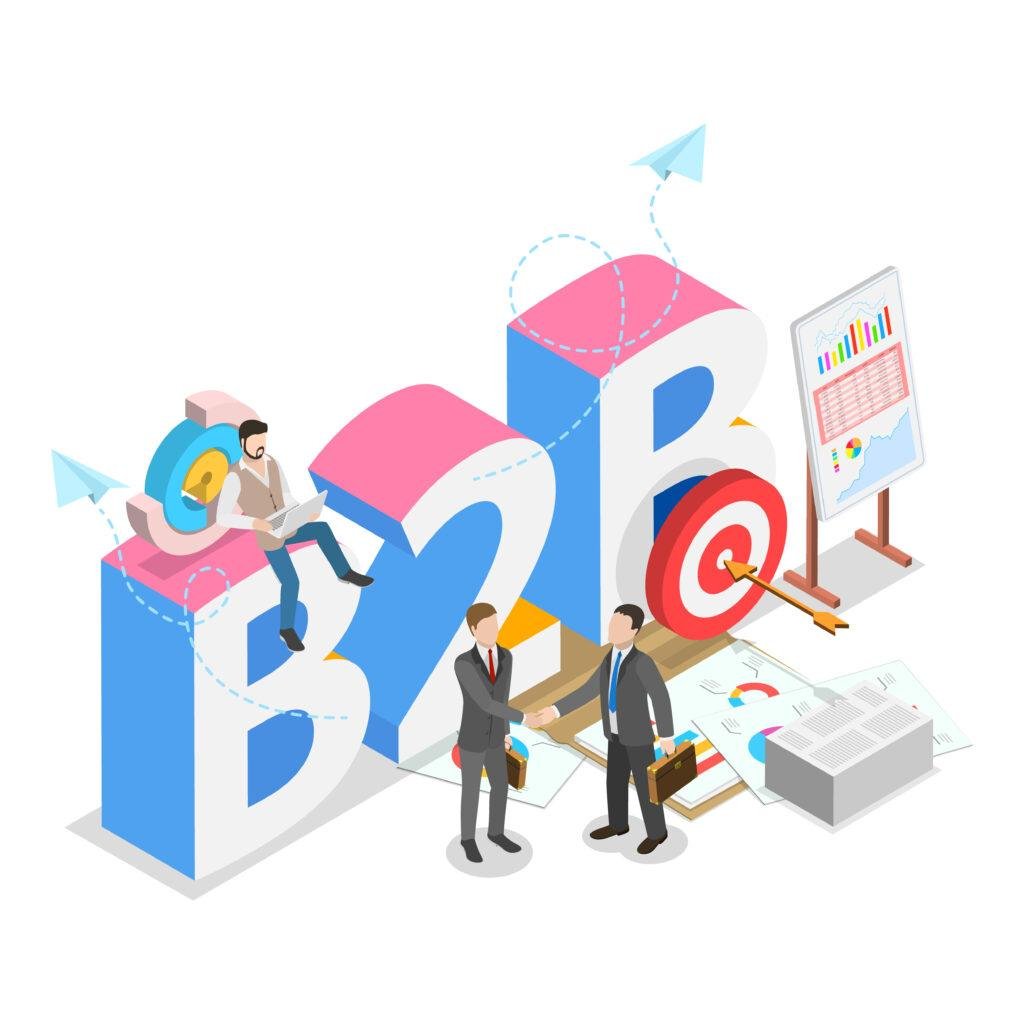 Illustration showing sales-ready B2B leads with context and qualification