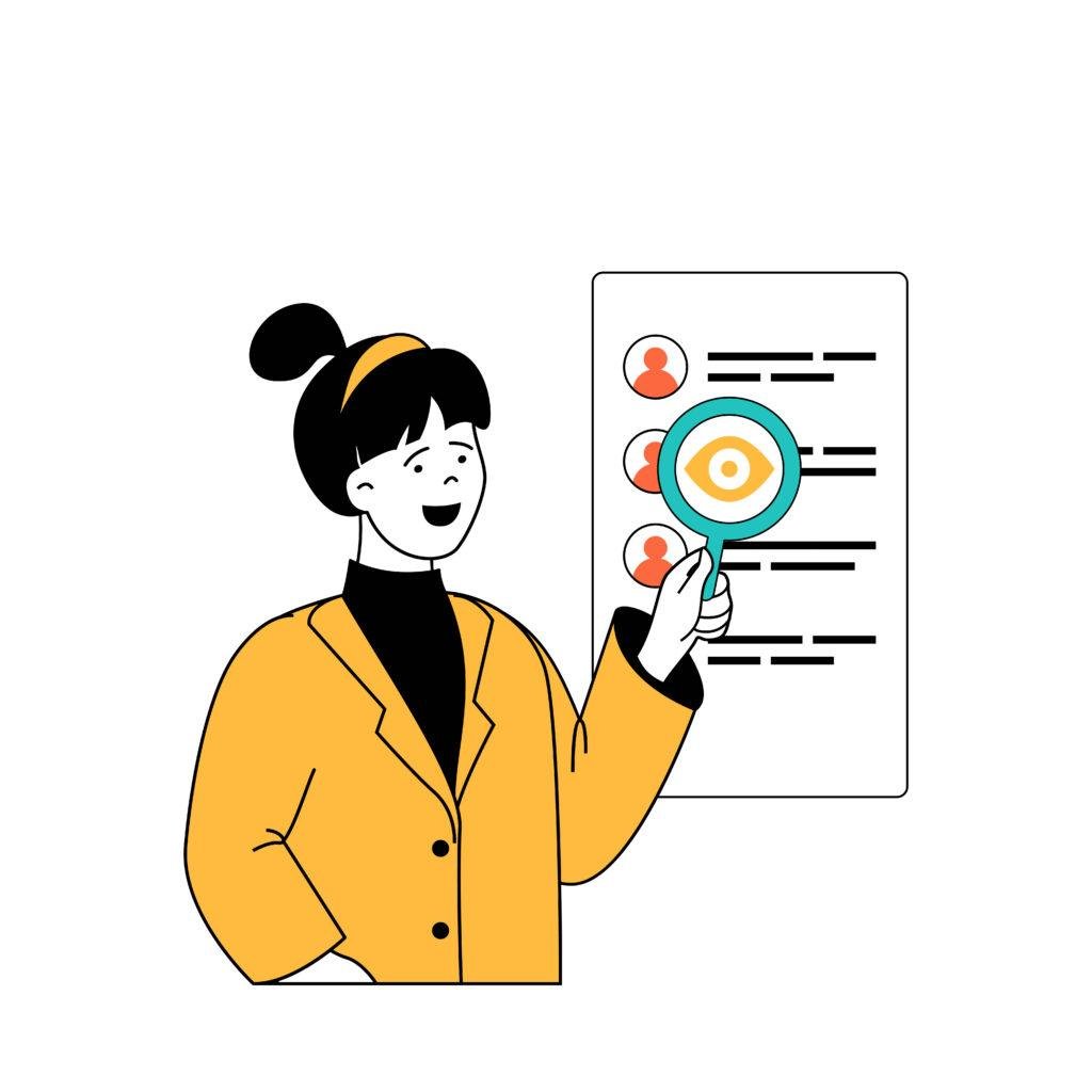Illustration showing lead qualification and follow-up logic in a paid funnel