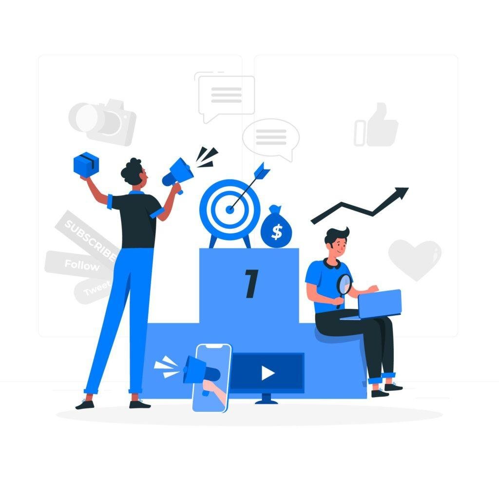 Illustration showing qualified leads flowing through a structured paid funnel