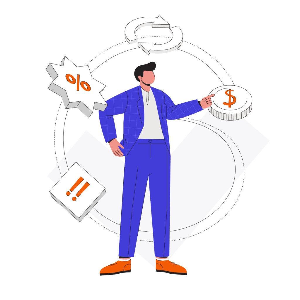 Illustration showing controlled marketing spend through a structured lead funnel