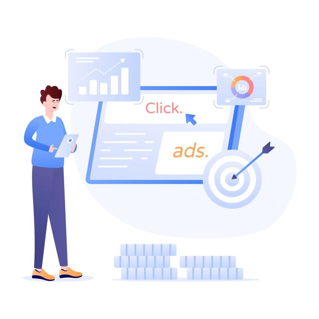Illustration showing alignment between ad messaging and landing page content
