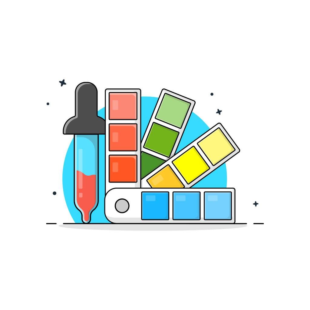 Brand color and typography rules defined in visual brand guidelines