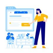 Illustration of step-by-step form and funnel optimization for better conversions